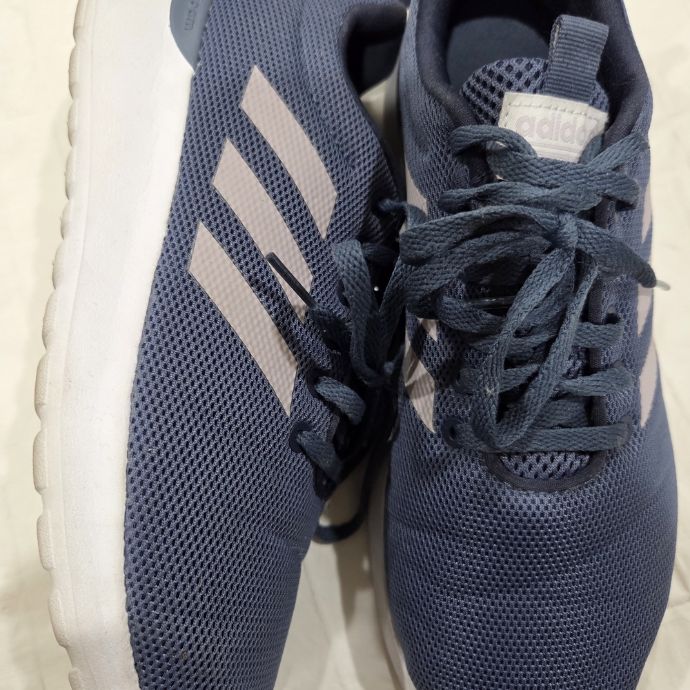 Adidas Navy Blue Sneakers with White Stripes 8.5M